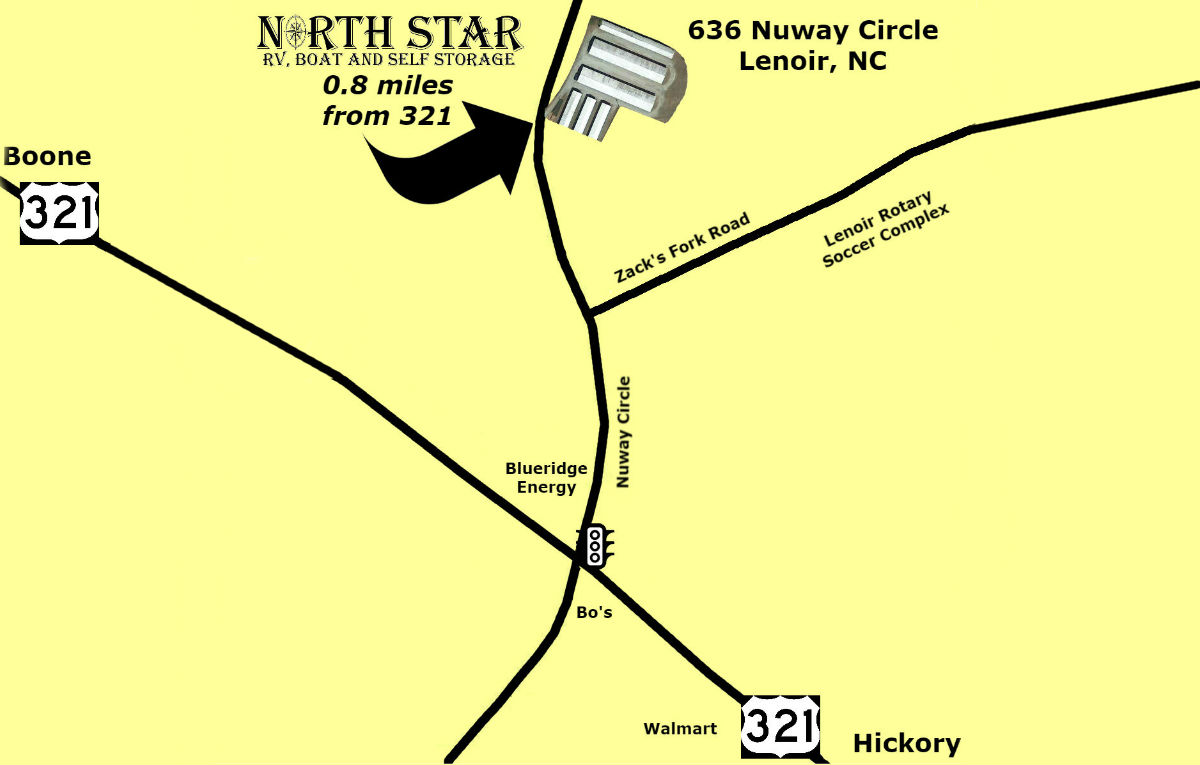 North Star Storage map